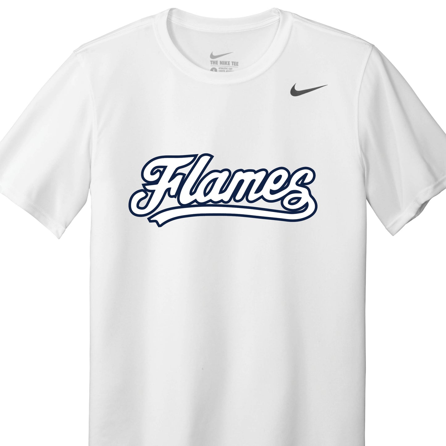 Flames Nike Dri-Fit White T-Shirt