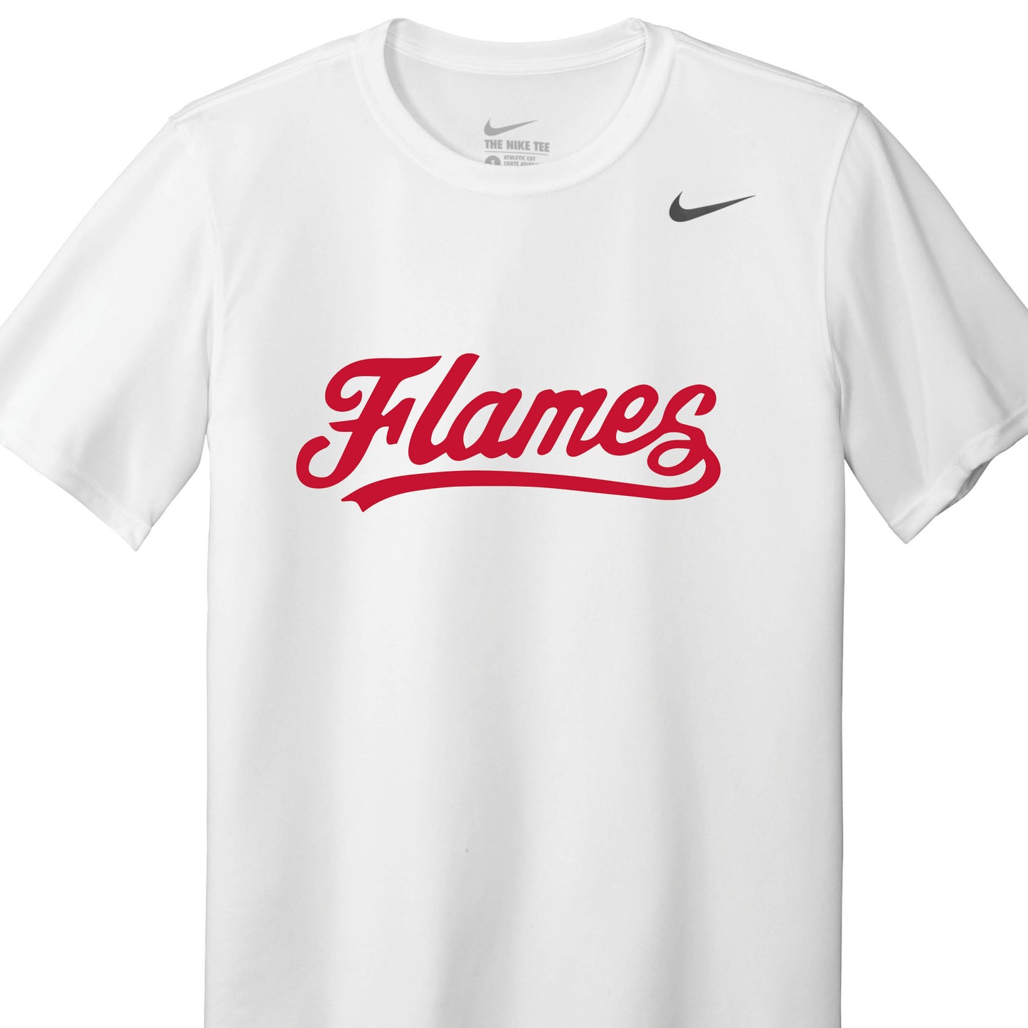 Flames Nike Dri-Fit White T-Shirt