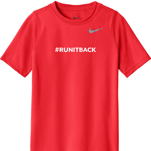 #RUNITBACK Nike Red Youth Tee