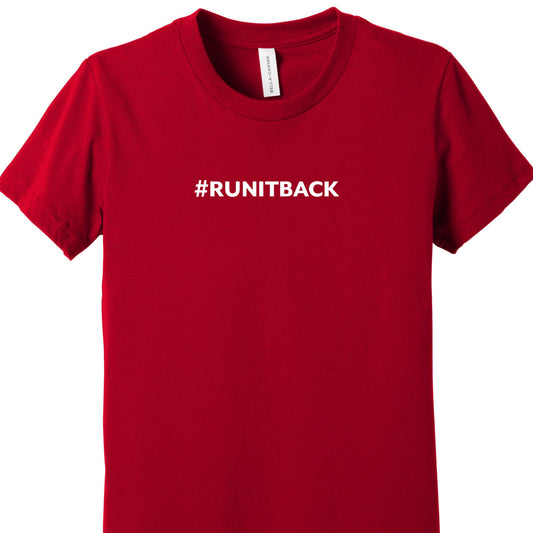 #RUNITBACK Liberty Red Youth Tee